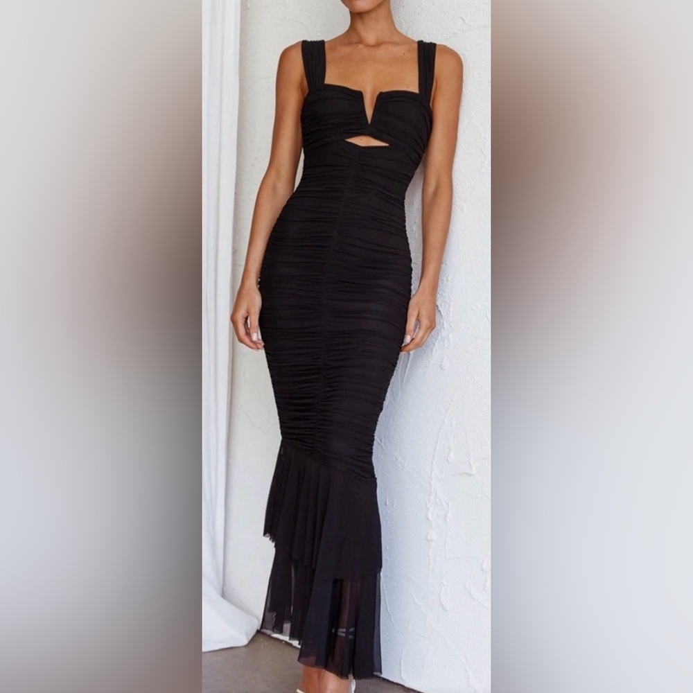 Nadia Rushed Fishtail Dress